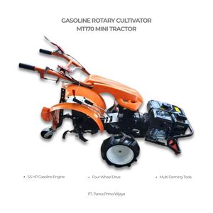 Cultivateur rotatif à essence SAAM 5,5 HP de haute qualité MT170 |   Mini motoculteur 4x4, largeur de travail 70 cm, profondeur de travail 15-25 cm, motoculteur haute performance - Product Image 1