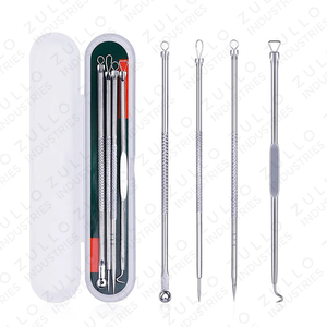 Professional Stainless Steel Acne Extractor Tool Kit Reusable Blackhead Remover Set OEM Custom Beauty Care Instruments - Product Image 3