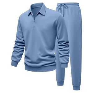 Conjunto Deportivo Personalizado para Hombre, Talla Grande, Otoño, Sudadera con Cierre de Cremallera, Poliéster y Elastano, Reflectante, para Entrenamiento Deportivo - Product Image 1