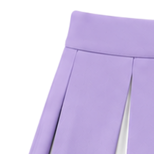 Jupe plissée de cheerleading pour femmes, lavande, blanche et noire, taille haute, pour performance sportive, danse et uniforme de cheerleading - Product Image 3