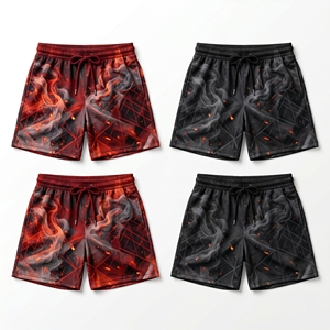 Shorts de sport pour hommes avec motif en nid d'abeille Cyberpunk, sublimation graphique, pour l'entraînement au basketball - Product Image 2
