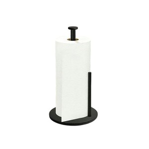 Porte-serviettes en papier autoportant en acier bronze décoratif, motif végétal en fil métallique, support de comptoir de cuisine, organisateur domestique - Product Image 4