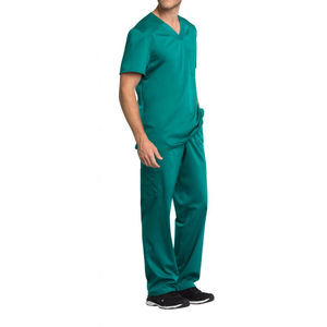 Achetez une tenue médicale pour hommes, nouvelle conception, confortable, respirante, sur mesure, en tissu sergé léger, matière spandex. - Product Image 1
