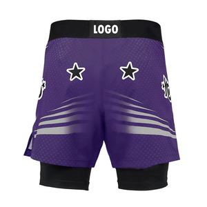 Premium MMA Fight <b>Shorts</b> Dual Layer Compression Breathable Lightweight 100% Polyester Training Gym Fightwear OEM Manufacturer - Product Image 2