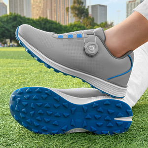 Chaussures de cricket printemps-été pour hommes, respirantes, à crampons, antidérapantes, à bouton, baskets décontractées d'extérieur, semelle extérieure en caoutchouc, coton - Product Image 1
