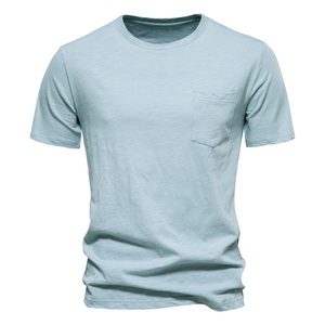 เสื้อยืดโอเวอร์ไซส์ผู้ชายไซส์ใหญ่ ผ้าฝ้าย 100% มีกระเป๋าเดียว |   เสื้อยืดลำลองสีพื้นสำหรับฤดูร้อน |   เสื้อแบรนด์คุณภาพสูง - Product Image 2