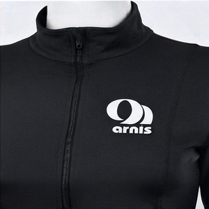 Women's Full Zip High Neck Activewear Jacket Solid <b>Black</b> Breathable Knitted Spandex Polyester <b>Long</b> <b>Sleeve</b> Gym Fitness <b>Top</b> - Product Image 2