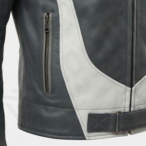 Veste en cuir pour motards, style vintage, pour course moto, en cuir véritable, veste de protection, vêtements de tourisme, couleur personnalisée - Product Image 5