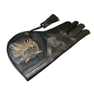 Nouveaux gants de fauconnerie en cuir pour la manipulation des oiseaux, fabriqués avec du cuir de qualité supérieure, double couche. - Product Image 3