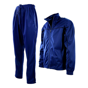 Ensemble de survêtement noir pour homme, manches longues, fermeture éclair, couleur unie, col montant, pantalon de jogging, sportif, séchage rapide, coupe régulière, automne - Product Image 5