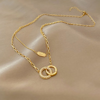 Nouveau collier coréen en zircon et perles avec pendentif cœur, en acier inoxydable doré, breloques étoile, lune, papillon et lettre, bijoux de mode