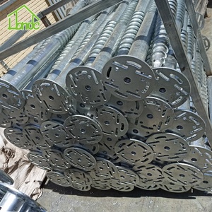 <span class=keywords><strong>Pile</strong></span> hélicoïdale à vis au sol galvanisée de 1000mm avec bride ronde de 220mm pour système de fondation solaire Panal - Product Image 6