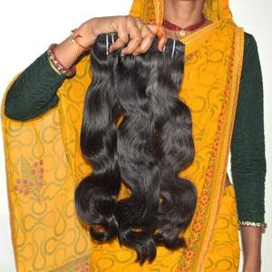 Extensions de cheveux humains indiens naturels non traités, ondulés profonds, double trame, alignés aux cuticules, Remy, à clipser, double épaisseur, pas chers - Product Image 5