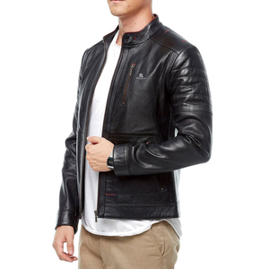 Veste en cuir pour femme, style motard vintage, cuir véritable, coupe ajustée, vêtements d'extérieur pour moto, fermeture éclair décontractée, vêtements d'hiver tendance - Product Image 6