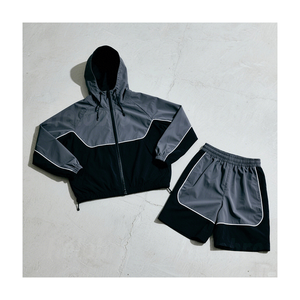 OEM Custom Nylon Tracksuit Windbreaker <b>Jacket</b> and Pants Set for Men Women Sportswear Bulk Supplier - Product Image 4