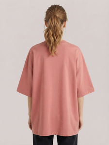 T-shirt ample et décontracté style été 100 % coton pour femme, coupe oversize, manches courtes, col rond, idéal pour le jogging - Product Image 2