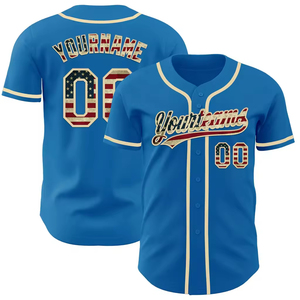 Uniforme de baseball de qualité supérieure pour hommes, couleur bleue, uniforme de baseball pour jeunes avec nom et numéro d'équipe personnalisés - Product Image 4