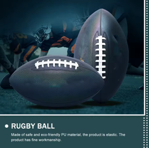 1Pcs Professional Rugby <b>Ball</b> Training <b>Exercising</b> Football Competition Accessory Fluorescence Standard Rugby Improve Passing - Product Image 3