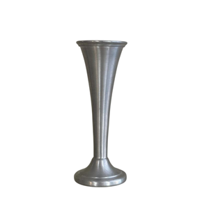 Vase trompette en métal antique, fait main, décoratif, pour la maison, les mariages, le salon, vase de sol décoratif, vase à fleurs en aluminium - Product Image 4