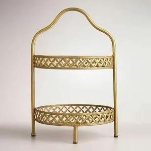 Classic Round Metal <b>3</b> <b>Tier</b> <b>Cake</b> Serving <b>Stand</b> With Elegant Pattern For Engagement Party And Catering Service - Product Image 6