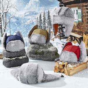 Chapeau d'hiver chaud et respirant en polaire, coupe-vent, imperméable, avec protection des oreilles, pour le cyclisme en extérieur, anti-givre, style Lei Feng - Product Image 3