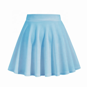 Custom <b>Black</b> Summer Solid Pleated Dropped Waist Short Mini <b>Skirt</b> for <b>Women</b> Casual Sports 100% Cotton Breathable - Product Image 6