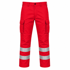 Pantalon de sécurité haute visibilité de qualité supérieure avec bande réfléchissante, pantalon cargo de chantier, couleur unie, pantalon de travail minier personnalisé - Product Image 1