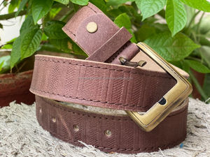 Nuevo cinturón de cuero con hebilla, cinturón informal Formal impecable de alta calidad, cinturón marrón de cuero genuino para hombre con hebilla ajustable - Product Image 2