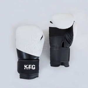 Pakistan Manufactured 16 oz Kick Boxing Gloves Synthetic Leather Breathable Moisture Wicking Adjustable Wrist <b>Strap</b> Reinforced - Product Image 4