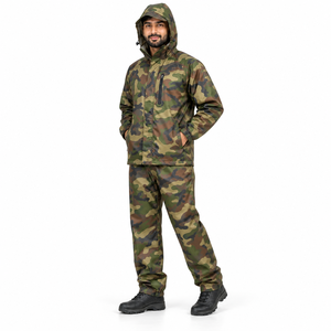 Traje Impermeable para Hombre, 2 Piezas, Chaqueta con Capucha y Pantalones, Ropa de Trabajo para Motocicleta y Actividades al Aire Libre, OEM, ODM, Logotipo Personalizado, Proveedor Mayorista, Fábrica - Product Image 3