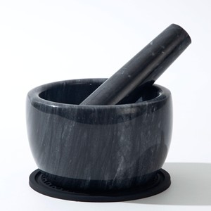 Ensemble mortier et pilon en marbre noir - Kit de broyage en gros Inde - Product Image 4