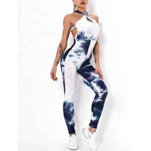 Ensemble de yoga 2 pièces pour femme, taille mi-haute, en tissu résistant à l'eau et recyclable, imprimé par sublimation, vêtements de sport - Product Image 5