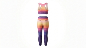 Custom Made Logo Front Solid Reversible Plus Size Women Yoga Sets Mid Elastic Waist Adjustable Breathable Bulk Quantity - Product Image 2