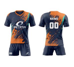 ชุดเล่นฟุตบอลผ้าโพลีเอสเตอร์ระบายอากาศได้ดีชุดเล่นฟุตบอลสไตล์ใหม่ล่าสุดพร้อมชุดเล่นฟุตบอลสีทึบผ้าโพลีเอสเตอร์100% แบบปรับแต่งได้ - Product Image 5