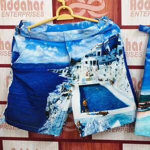 Short de bain décontracté pour homme, bleu marine, imprimé cocktail, séchage rapide, avec cordon de serrage - Product Image 6