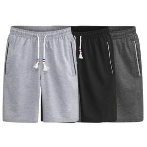 Shorts décontractés en molleton pour hommes, 100 % coton de haute qualité, séchage rapide, motif uni, style streetwear, teinture unie, OEM ODM - Product Image 3