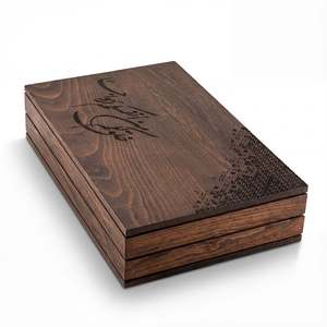 Coffret Cadeau de Luxe en Bois Fait Main avec Intérieur en Velours, Boîte de Présentation Gravée Haut de Gamme, Logo Personnalisé, pour Salon - Product Image 2