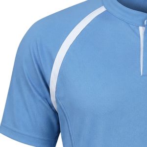 Light Blue Women Rugby Jersey Short Sleeve Team <b>Shirt</b> Sports Uniform Training Match Wear Outdoor Athletic Clothing Apparel - Product Image 3