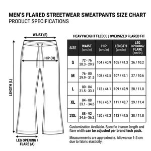 Skeleton Flame Graphic Flared Sweatpants Streetwear Baggy Joggers Heavyweight Cotton Fleece Wide Leg Bottom <b>Drawstring</b> <b>Trousers</b> - Product Image 6