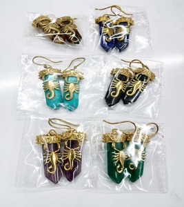 Pendientes de Bisutería Étnica Boho de Moda para Mujer, con Cuentas de Piedra y Aleación de Metal GS, para Regalo, GC-ER-462 - Product Image 1