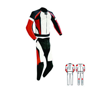 Combinaison de moto unisexe en cuir véritable personnalisée Lawd Sports LW-MBS-0020, fermeture éclair intégrale, protection de haute qualité, toutes saisons - Product Image 4