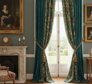 Africa Kingdom Dense Floral <b>Curtain</b> Panel 70% Light Blocking Elegant Window Drapes Premium Decorative Fabric <b>for</b> Living Room - Product Image 2