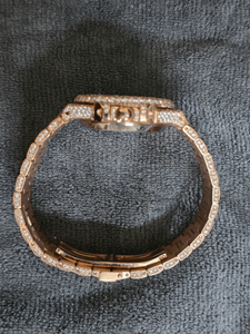 Reloj de Lujo con Caja Cuadrada, Movimiento de Cuarzo ETA, Analógico, con Moissanita, Diamantes VVS, Acero Inoxidable, Estilo Hip Hop, Unisex, Diseño de Moneda - Product Image 3