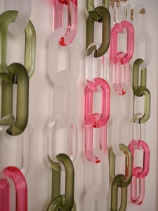 Escultura de Pared Artística de Resina, Hecha a Mano, Impermeable, con Cadena de Eslabones, Multicolor, de Forma Irregular, Decoración para el Hogar - Product Image 3