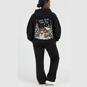 Custom Christmas Hoodie Unisex Christmas Sweatshirt Pullover Holiday Hoodie Winter Xmas Hoodie Wholesale Clothing Manufacture - Product Image 4