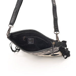 Trendy Cowhide Fur Leather Crossbody Bag | Western <b>Fringe</b> Shoulder Purse | Handmade Custom Zipper Handbag - Product Image 4