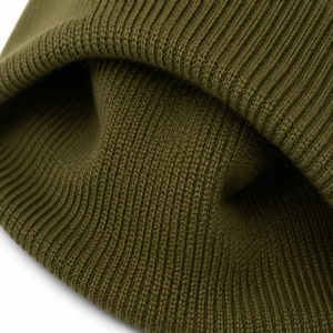 Gorro de Punto Acanalado Unisex con Patrón Geométrico, Gorro de Invierno Personalizado al por Mayor, con Puño Elástico, Cálido, de Forma Clásica - Product Image 4