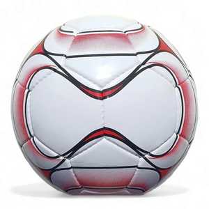 Balón de Fútbol Personalizado con Logotipo, Balón de Entrenamiento Blanco y Rojo para Partidos, para Adultos y Niños - Product Image 1