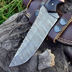 Handmade Damascus Steel Survival Hunting <b>Knife</b> with Wood <b>Handle</b> Fixed Blade Camping Bushcraft <b>Knife</b> OEM ODM Manufacture - Product Image 2