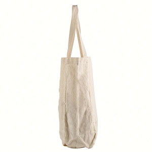 Sac à bandoulière en toile de coton de taille moyenne, personnalisé avec logo et motif, écologique, recyclable, réutilisable, avec longue sangle - Product Image 4